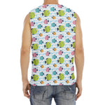 Cartoon Fish Pattern Print Men's Fitness Tank Top