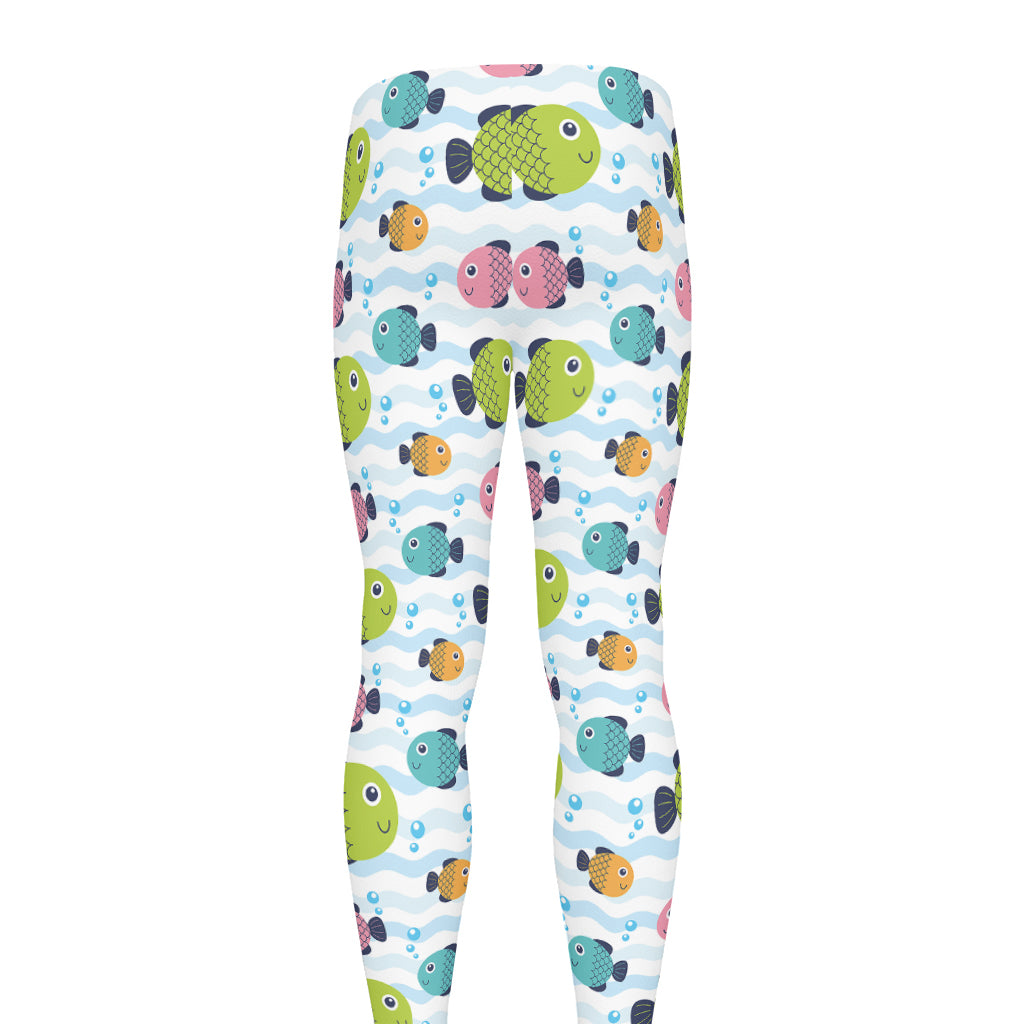 Cartoon Fish Pattern Print Men's leggings