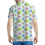 Cartoon Fish Pattern Print Men's Polo Shirt