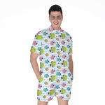Cartoon Fish Pattern Print Men's Rompers