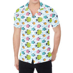 Cartoon Fish Pattern Print Men's Shirt