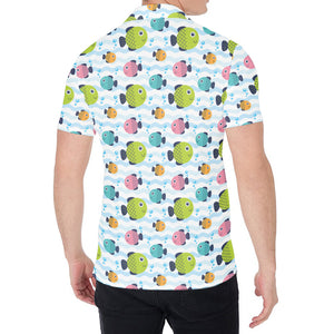 Cartoon Fish Pattern Print Men's Shirt