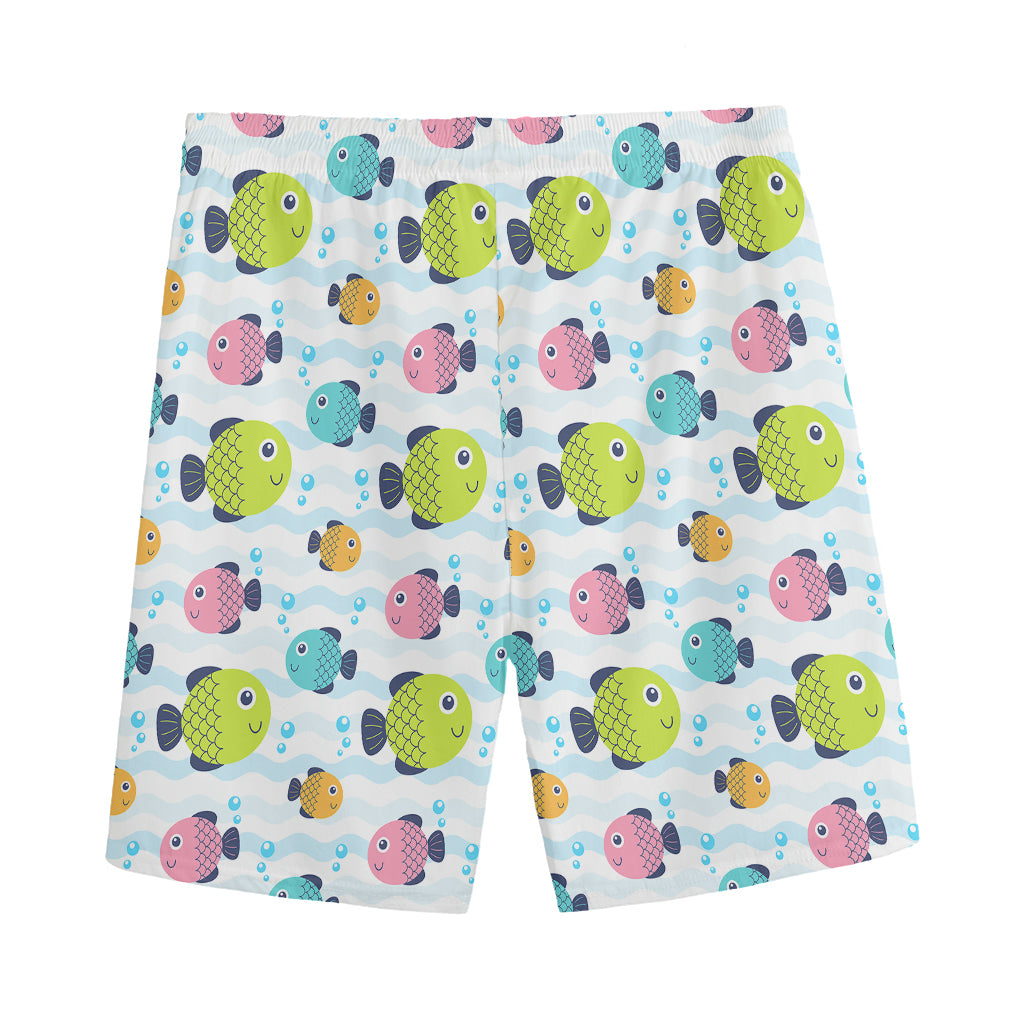 Cartoon Fish Pattern Print Men's Sports Shorts
