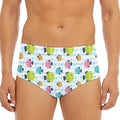 Cartoon Fish Pattern Print Men's Triangle Swim Briefs