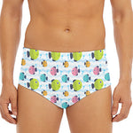 Cartoon Fish Pattern Print Men's Triangle Swim Briefs
