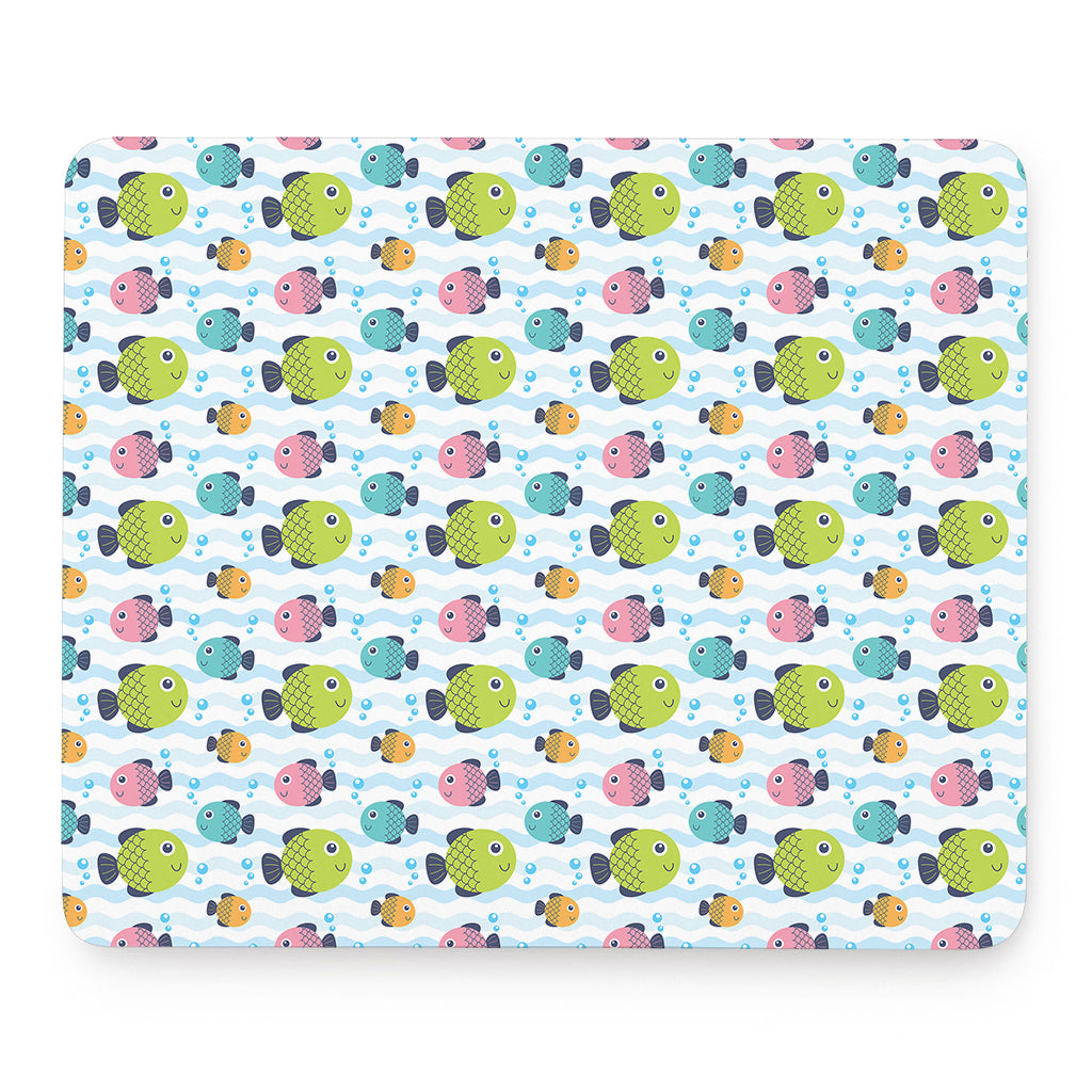 Cartoon Fish Pattern Print Mouse Pad