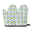 Cartoon Fish Pattern Print Oven Mitts