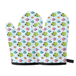 Cartoon Fish Pattern Print Oven Mitts
