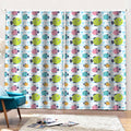 Cartoon Fish Pattern Print Pencil Pleat Curtains