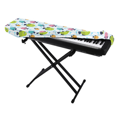 Cartoon Fish Pattern Print Piano Keyboard Cover
