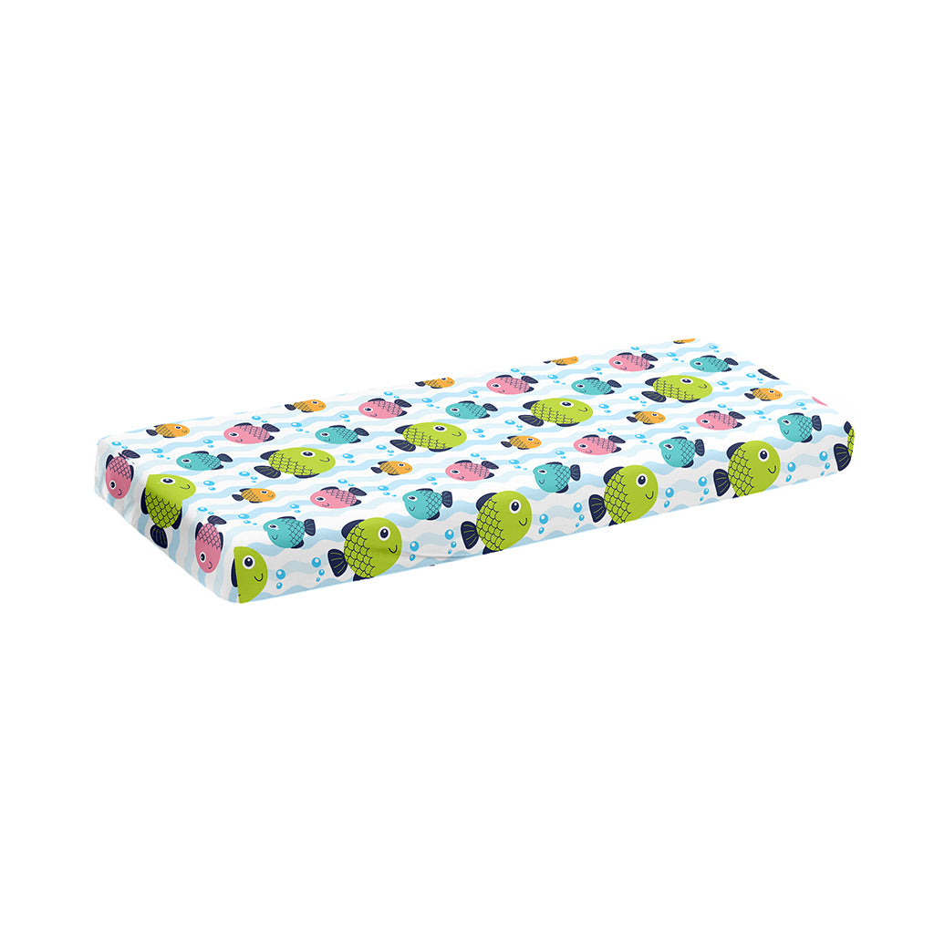 Cartoon Fish Pattern Print Piano Keyboard Cover