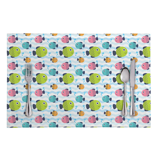 Cartoon Fish Pattern Print Placemat
