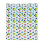 Cartoon Fish Pattern Print Polyester Shower Curtain