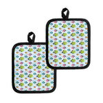 Cartoon Fish Pattern Print Pot Holders