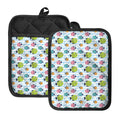 Cartoon Fish Pattern Print Pot Holders With Pocket