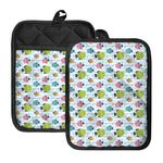 Cartoon Fish Pattern Print Pot Holders With Pocket