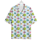 Cartoon Fish Pattern Print Rayon Hawaiian Shirt
