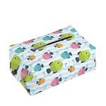 Cartoon Fish Pattern Print Rectangle Tissue Box Cover