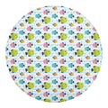 Cartoon Fish Pattern Print Round Blanket