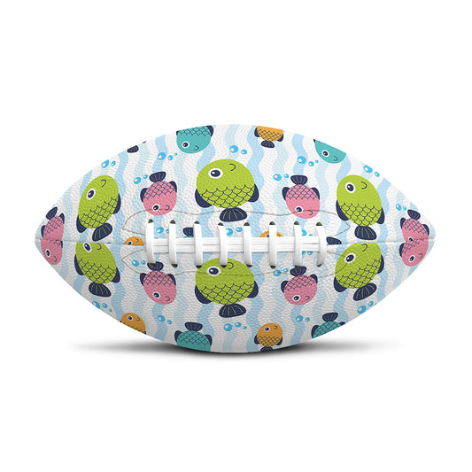 Cartoon Fish Pattern Print Rugby Ball