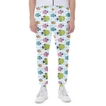 Cartoon Fish Pattern Print Scuba Joggers