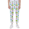 Cartoon Fish Pattern Print Scuba Joggers