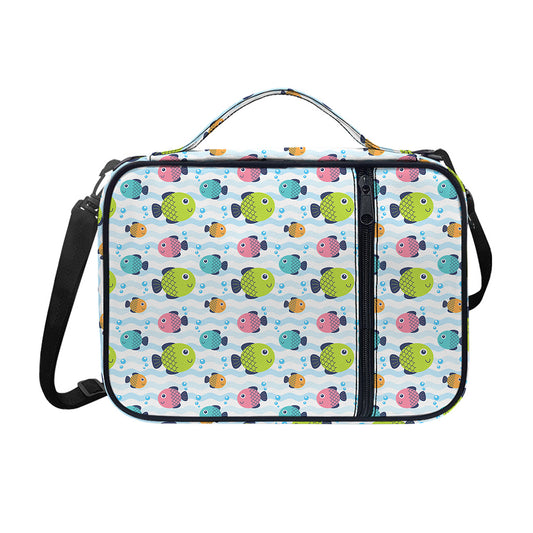 Cartoon Fish Pattern Print Shoulder Strap Bible Bag