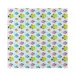 Cartoon Fish Pattern Print Silk Bandana