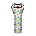 Cartoon Fish Pattern Print Single Neoprene Wine Tote
