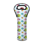 Cartoon Fish Pattern Print Single Neoprene Wine Tote