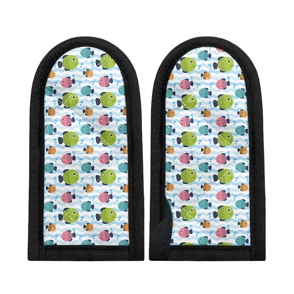 Cartoon Fish Pattern Print Skillet Handle Cover