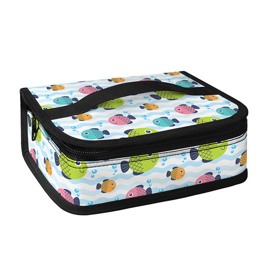 Cartoon Fish Pattern Print Small Lunch Bag