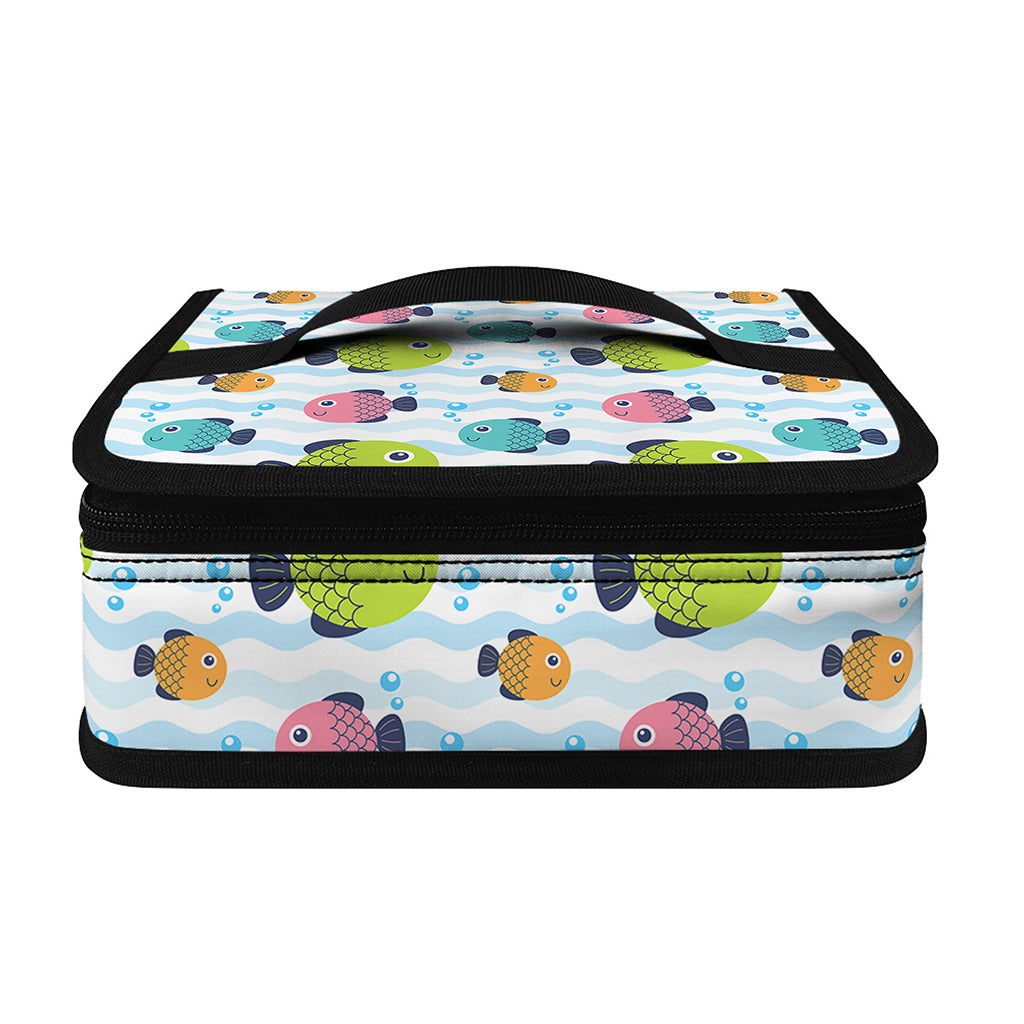 Cartoon Fish Pattern Print Small Lunch Bag