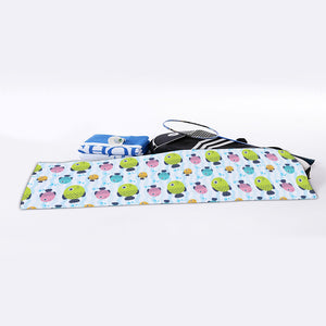 Cartoon Fish Pattern Print Sports Towel