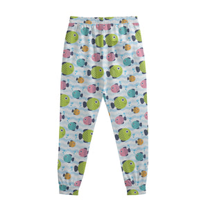 Cartoon Fish Pattern Print Sweatpants