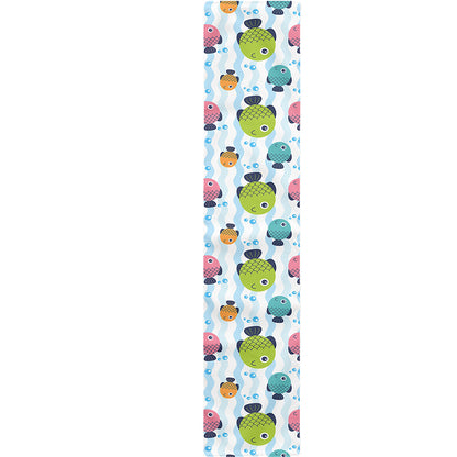 Cartoon Fish Pattern Print Table Runner
