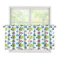 Cartoon Fish Pattern Print Tier Curtains