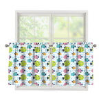 Cartoon Fish Pattern Print Tier Curtains