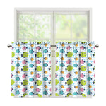 Cartoon Fish Pattern Print Tier Curtains