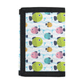 Cartoon Fish Pattern Print Trifold Wallet