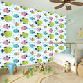 Cartoon Fish Pattern Print Wall Sticker