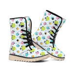 Cartoon Fish Pattern Print Winter Boots