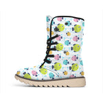 Cartoon Fish Pattern Print Winter Boots
