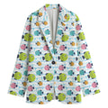 Cartoon Fish Pattern Print Women's Blazer