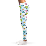 Cartoon Fish Pattern Print Women's Leggings