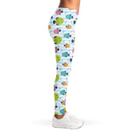Cartoon Fish Pattern Print Women's Leggings