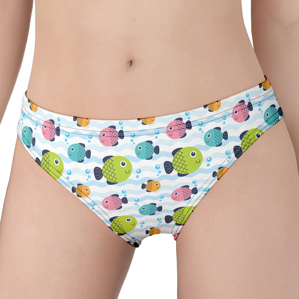 Cartoon Fish Pattern Print Women's Panties