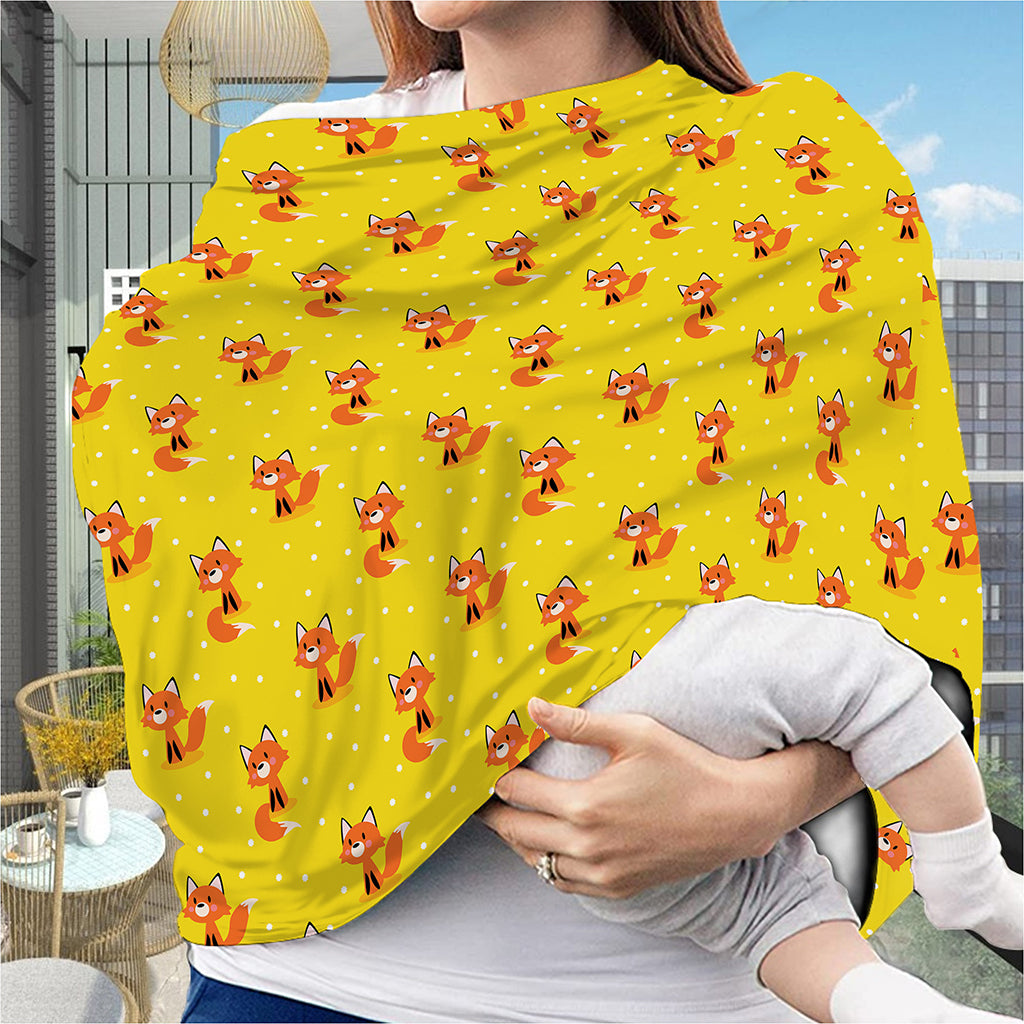 Cartoon Fox Pattern Print Baby Seat Cover