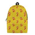 Cartoon Fox Pattern Print School Backpack
