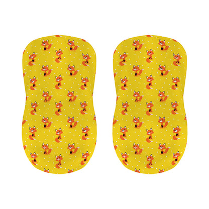 Cartoon Fox Pattern Print Bar Stool Covers